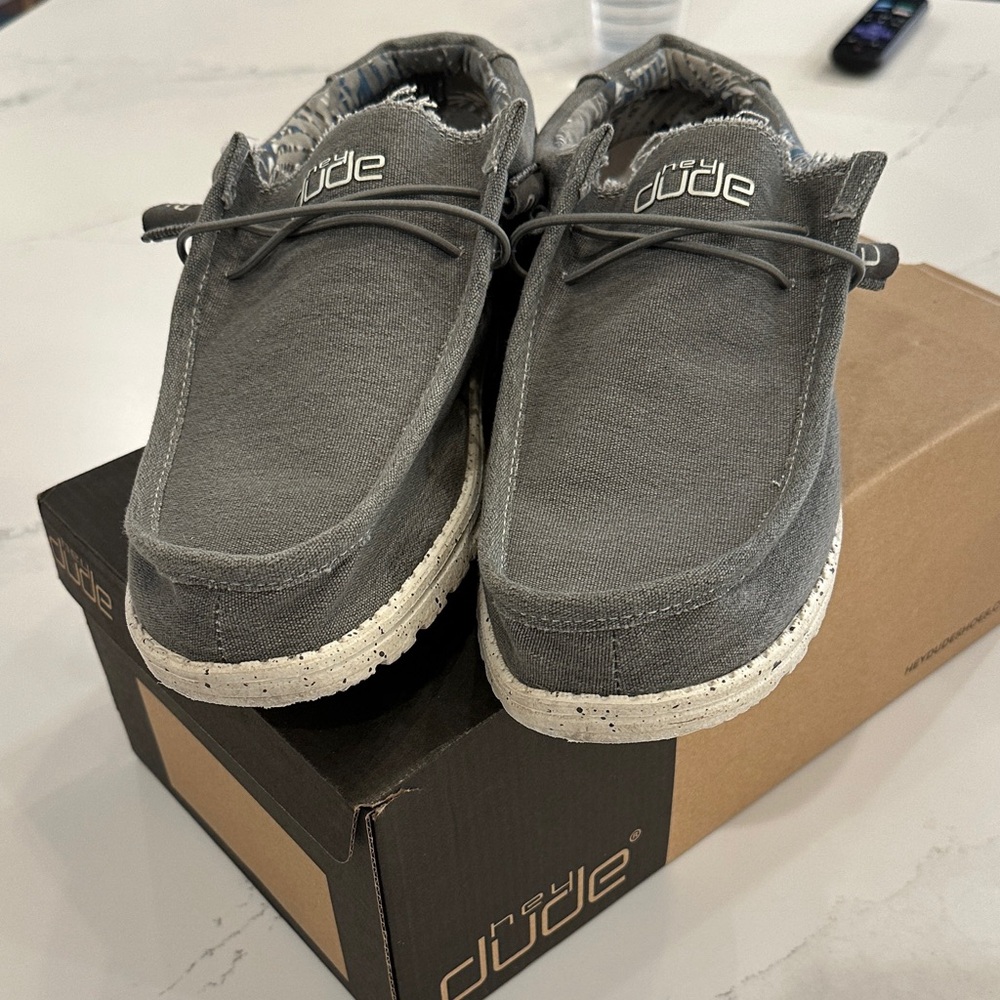 Hey Dude Men's Charcoal Slip-On Loafers
